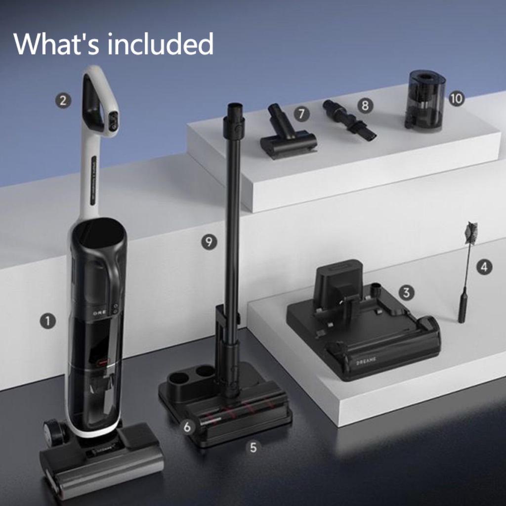 Двойная поломоечная машина Dreame H14: 180° Плоский пылесос для влажной и сухой уборки и швабры
