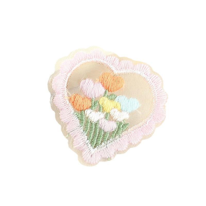 Вышитая этикетка Мультяшный цветок этикетка на ткани Кружевная вышитая наклейка Сделай сам счет для рук аксессуары аксессуары нашивка наклейка