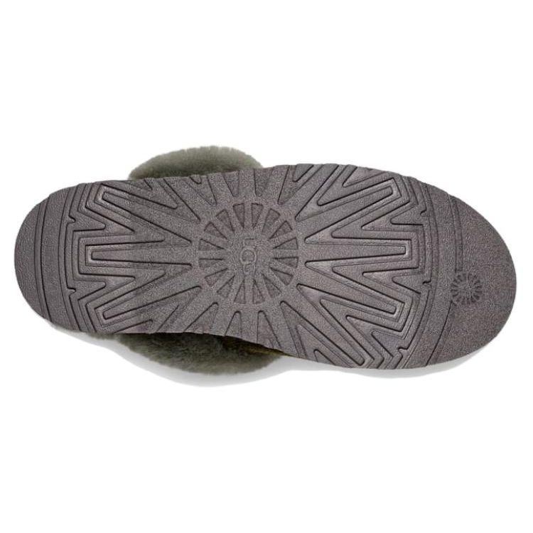 UGG Замшевые тапочки с круглым носком, женские тапочки, зеленые 1143986-FRSN