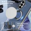 360°Rotatable Ring Stand Carbon Fiber Texture Magnetic Leather Case for Samsung Galaxy Z Fold 8 Ultra 7 6 Shockproof Cover