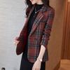 Женский весенне-осенний блейзер в клетку: Корейский Business Casual в британском стиле