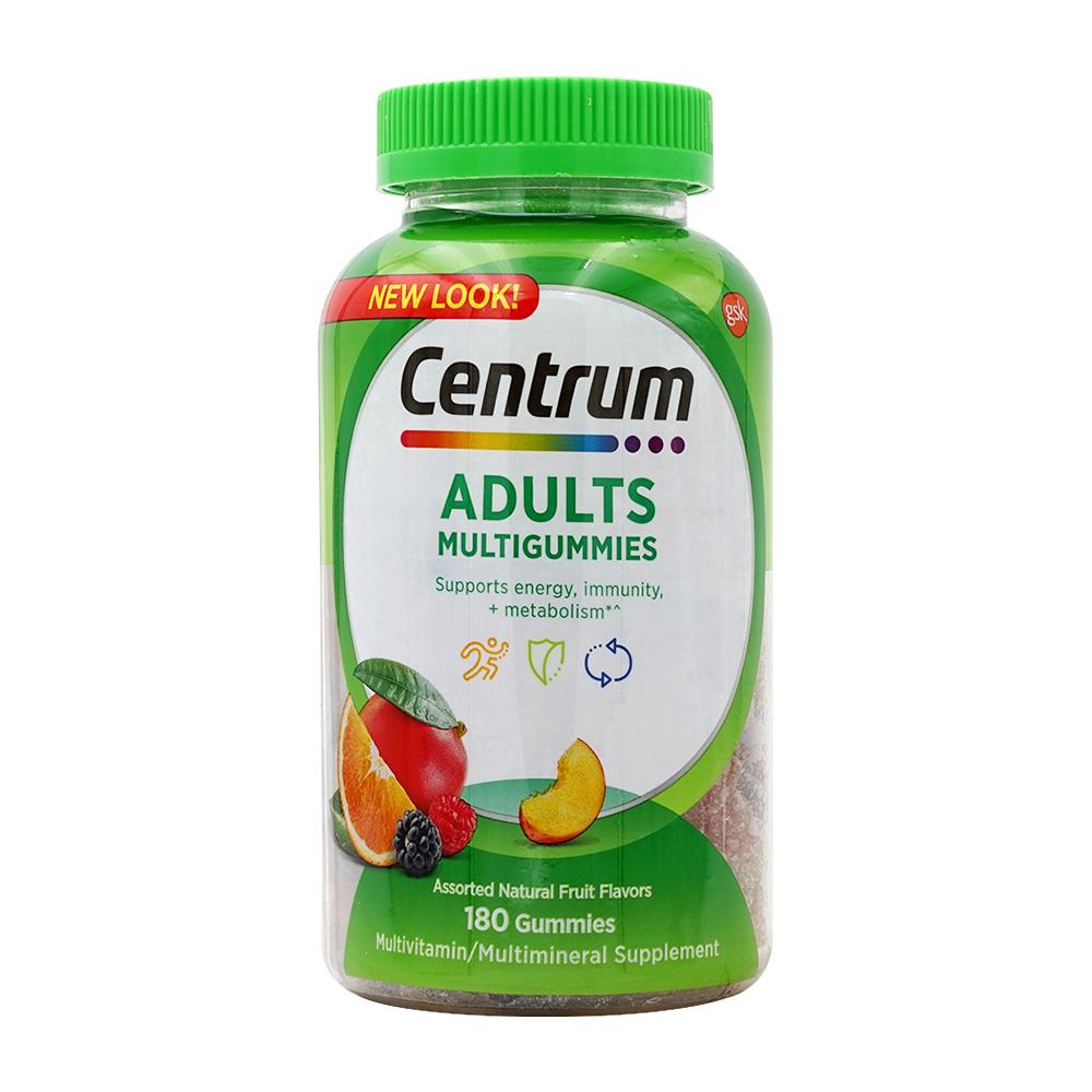 Centrum Взрослые Multigummies Ассорти из натуральных фруктовых вкусов, 180 жевательных конфет
