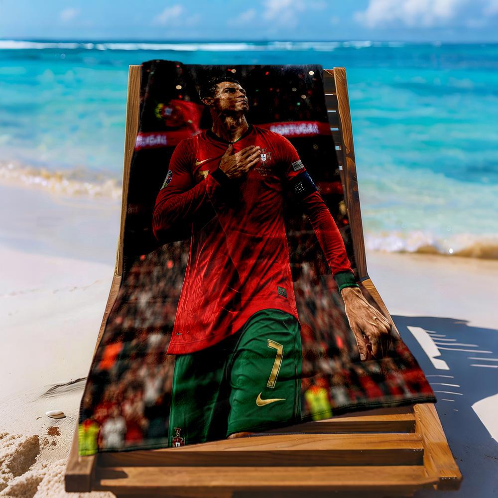 Cristiano Ronaldo Beach Towel High Absorbency Quickdry Comfortable Lightweight Portable For Swimmingbeachcamping Travel Beach Accessoriesgym