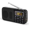 Gemean Portable Mini Digital Radio with Rechargeable Wide FM Supports and Alarm Rechargeable 30 Hours of Continuous J-725 (FM Only) SD, USB, MP3,