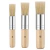 3pcs DIY Wooden Stencil Brush, Pure Natural Bristle Paint Brush Perfect For Acrylic Paint, Wood, Oil Painting
