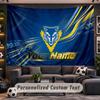 Wall Hanging Tapestry Custom NameWarrington Wolves Pattern Personalized Printed Fabric Wall Decor