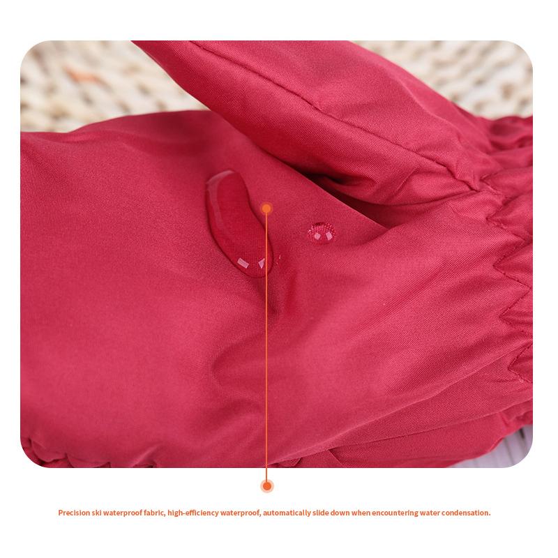 Осенне-зимние детские перчатки, рождественские детские варежки с мультяшным принтом для девочек и мальчиков, толстые флисовые водонепроницаемые детские перчатки на полный палец