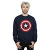 Marvel Mens Avengers Captain America Scratched Shield Sweatshirt