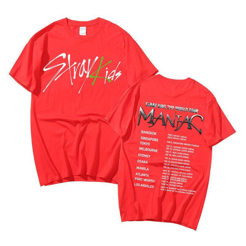 Straykids Peripheral Harajuku Printed Fashion Men'S And Women'S T-Shirts Top Short Sleeves