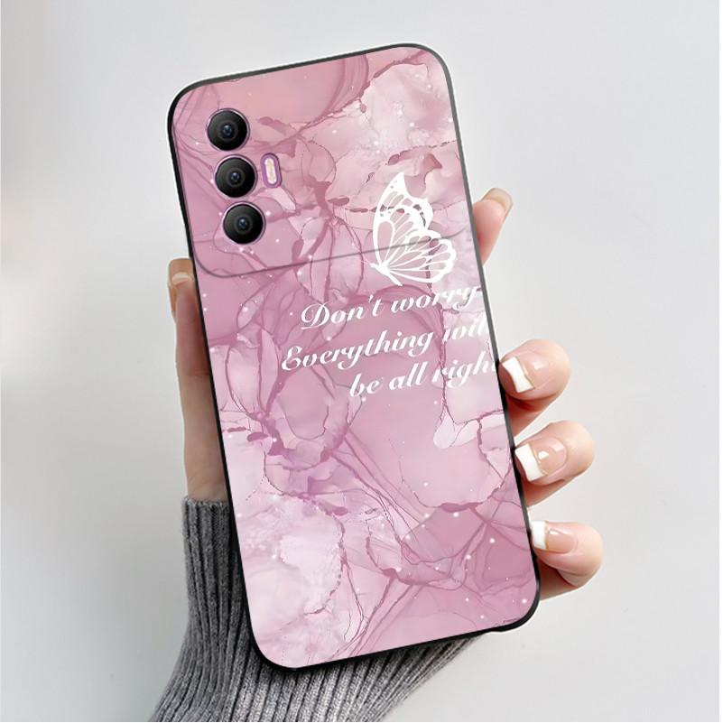 Печатный чехол для телефона Tecno Spark 8 Pro Funda Capa Мягкий силиконовый черный корпус Чехол Милый цветочный мультяшный корпус Coque
