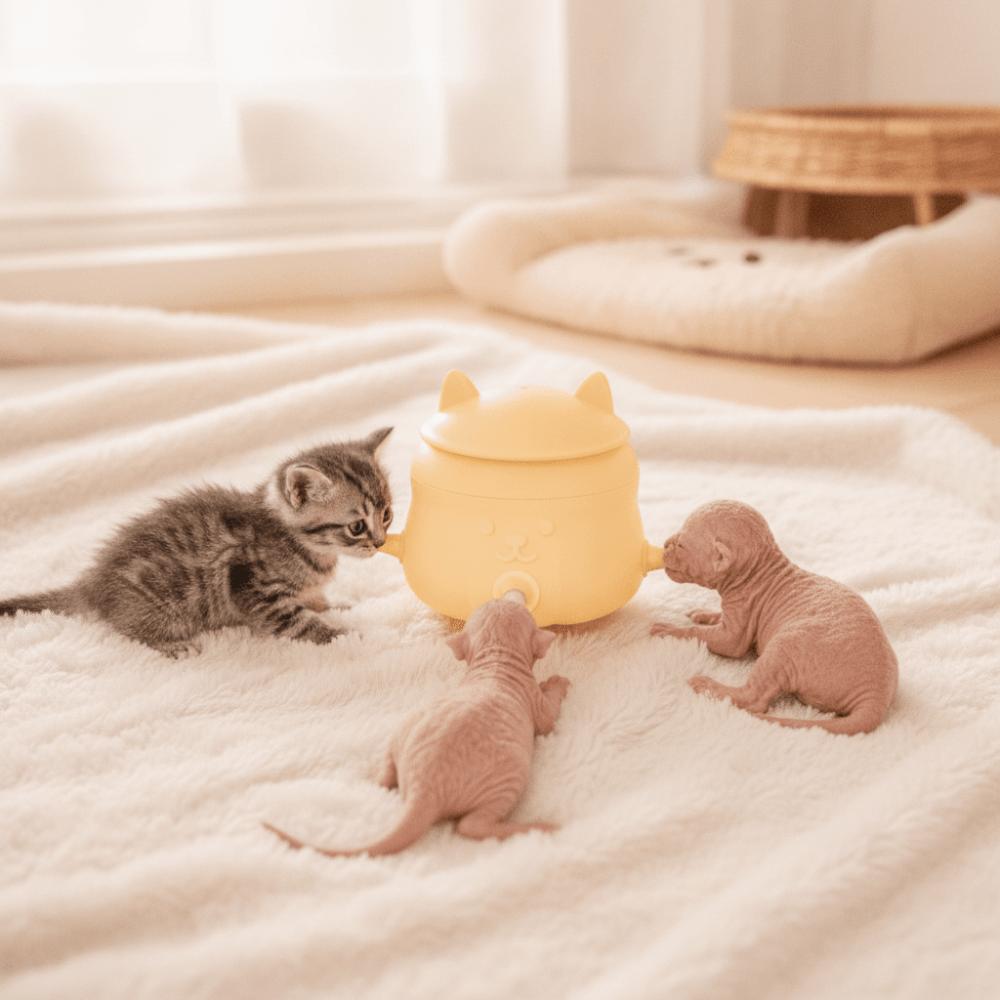 Anti-Slip Kitten Nipple Feeder Bionic Nipple Dog Drinking Bottle Animal Drinking Tool