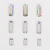 50-200Pcs Double Hole Flat Bottom Acrylic Drill Rectangular Flat Bottom Crystal Glass Rhinestones for DIY Wedding Dress/Clothing Accessories