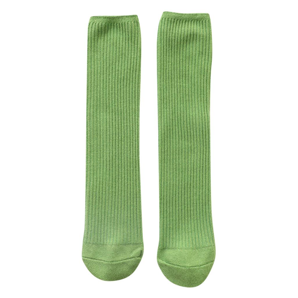 Нескользящие чулки до колена ярких цветов для маленьких девочек, семейные носки