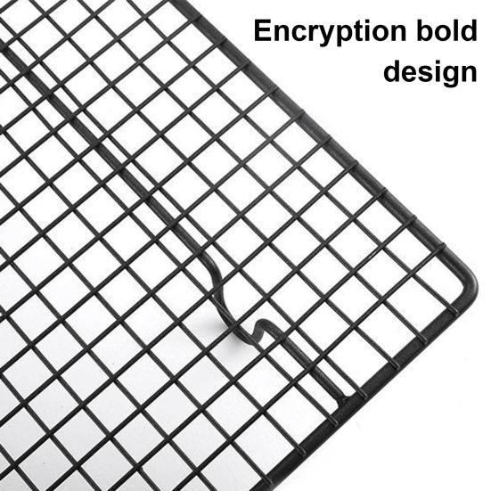 Охлаждающая стойка для выпечки 18x10 дюймов, охлаждающая стойка из углеродистой стали для тортов, печенья, барбекю, термостойкая и экономящая место, нескользящая решетчатая кухонная полка