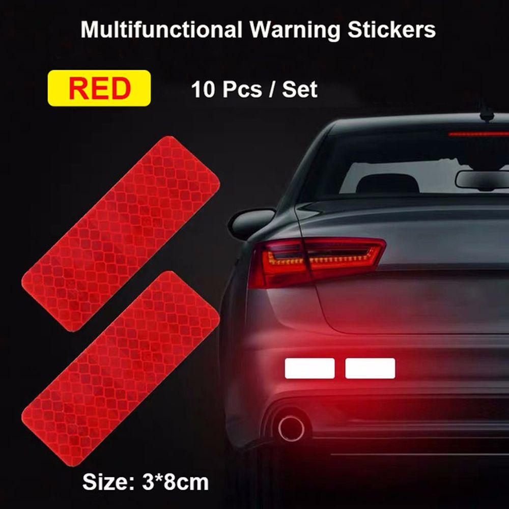 Riding Square Motorcycle Star Safety Sticker Bicycles Car Bumper Stickers Reflective Warning Strip