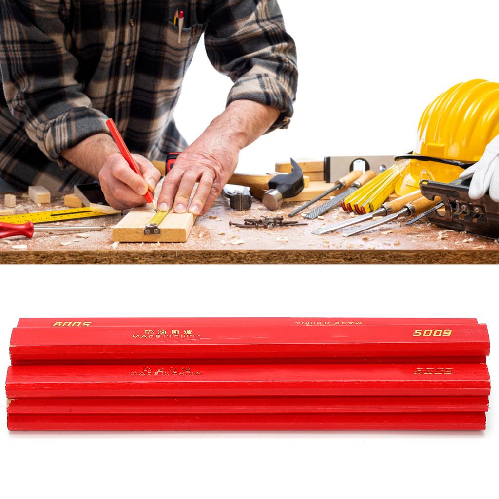 10Pcs Pine Wood Material Carpenter Pencils 170mm Builders Pencils  for Carpenters and Builders