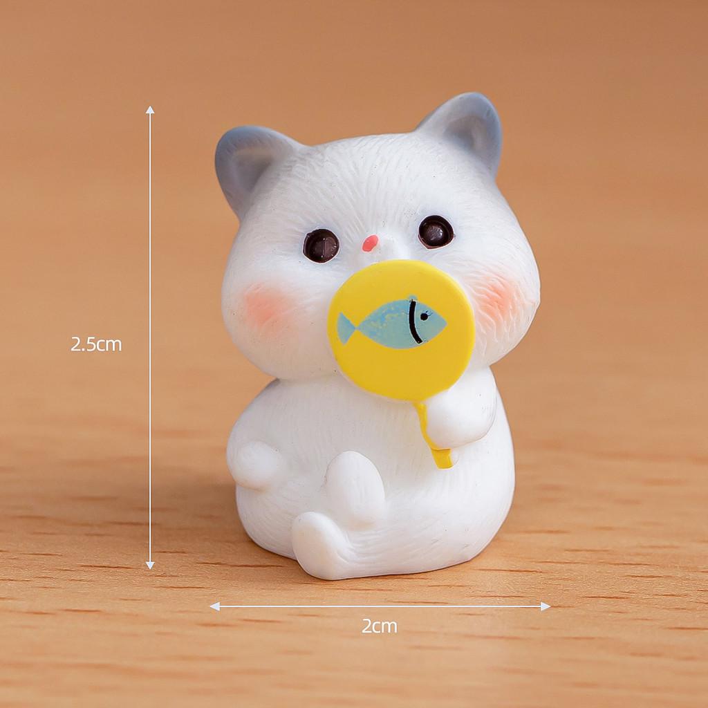 Adorable Resin Cat Figurines For Diy Miniature Gardens Cute Desk Decor