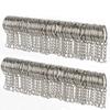 50pcs DIY 25mm Polished  Keyring Keychain Split Ring Short Chain Key Rings