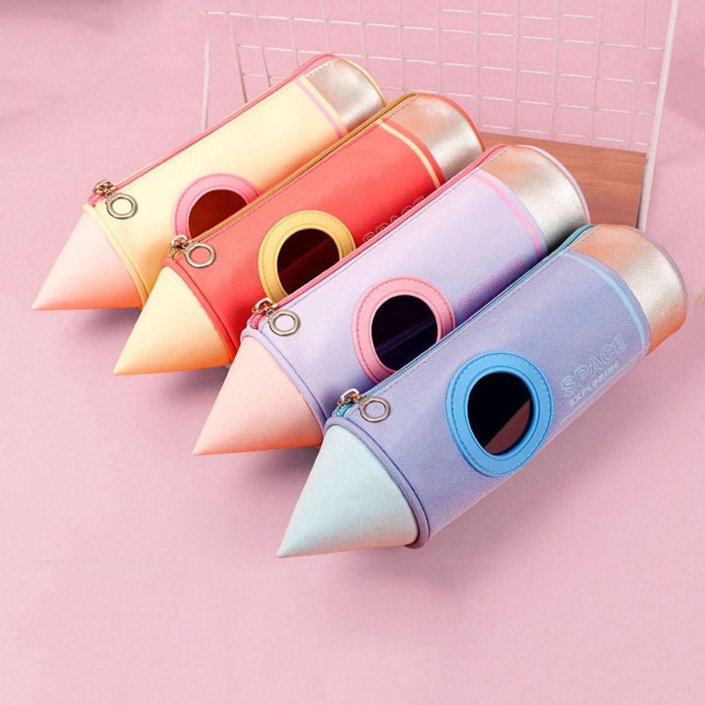 Cute Cartoon Pencil Case Cartoon Pencil Shape Pencil Cases Durable Lovely Pen Bag Student