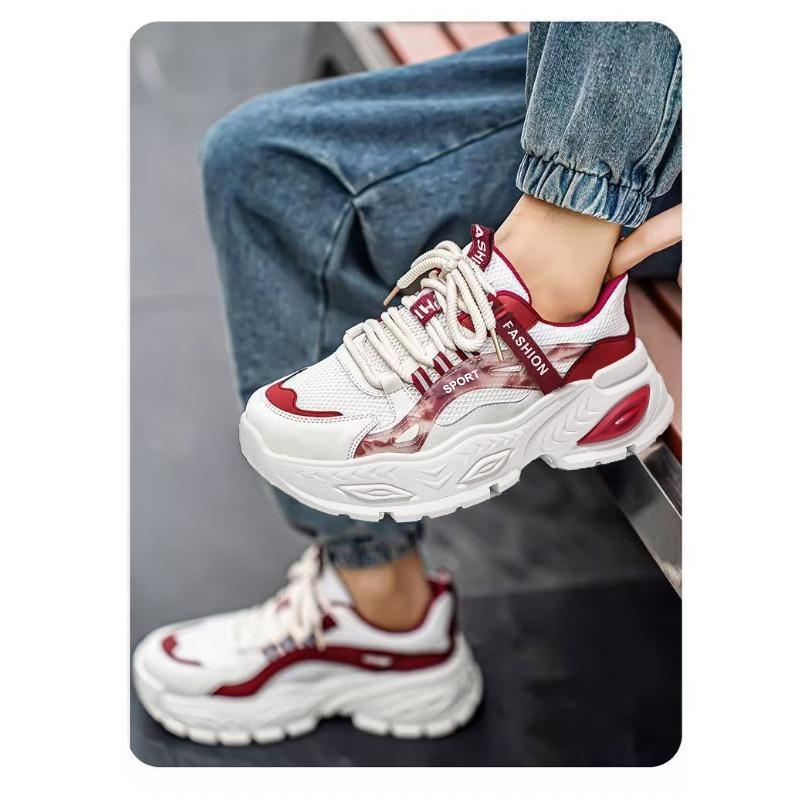Men S Summer Breathable Mesh Thick Sole Running Sneakers
