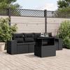 VidaXL Garden Lounge Set 5 Pcs with Cushions Black Braided Resin 3268985
