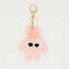 1pc Fashion Cute Mini Ice Cream Key Ring With Tassel Student Fluffy Pom Pom Velvet Plush Keychain For Girls Bag Decoration Gift