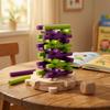 Деревянная игра на баланс Мелкая моторика Баланс Сложная игрушка-конструктор с кубиком для