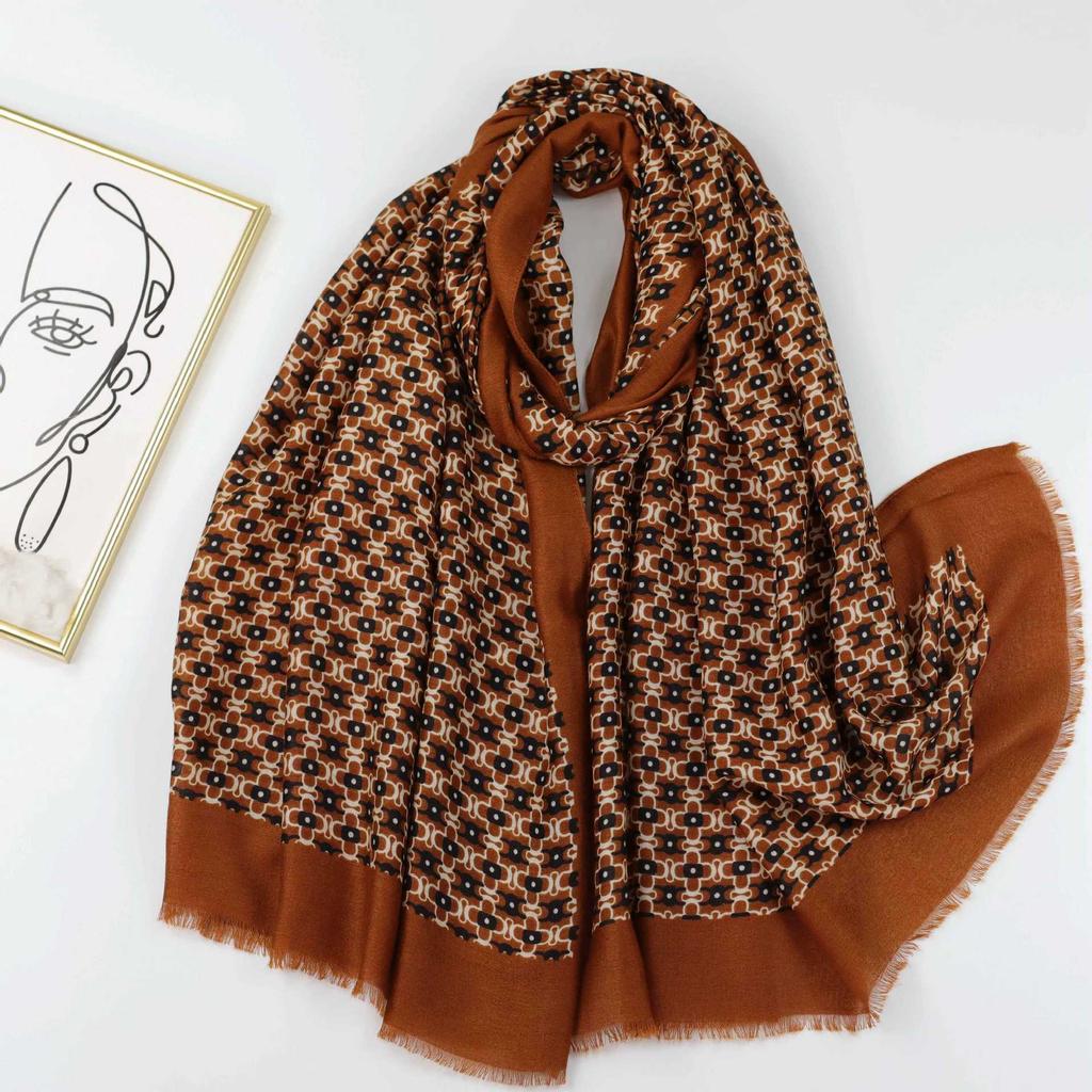 2024 Весна и Осень Зима Новый Хлопок И Конопля Длинный Тонкий Шарф Путешествия Универсальный Солнцезащитный Теплый Шаль Для Женщин