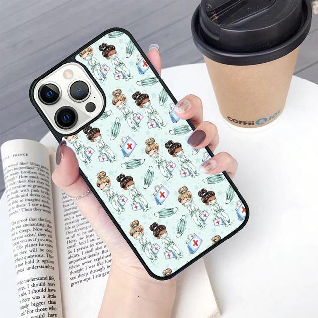 Мультяшный чехол для телефона с изображением врача и медсестры Для iPhone 17 Air 16 15 14 Plus 11 12 13 Pro Max coque