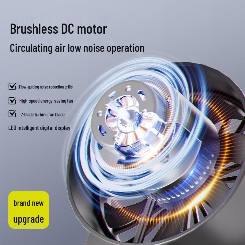 USB Rechargeable High-Speed Portable Handheld Fan with Digital Display