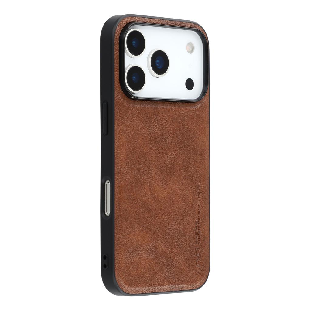 X-LEVEL Bojue-3 Series For iPhone 17 Pro Max Case Leather Coated PC+TPU Phone Back Cover