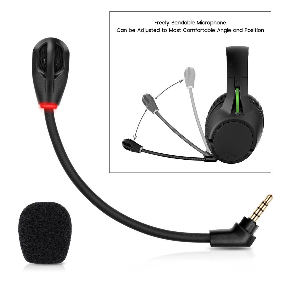 Microphone Replacement Mic for HyperX Cloud Flight / Flight S Wireless Gaming Headset, Detachable Headphones Mic Boom