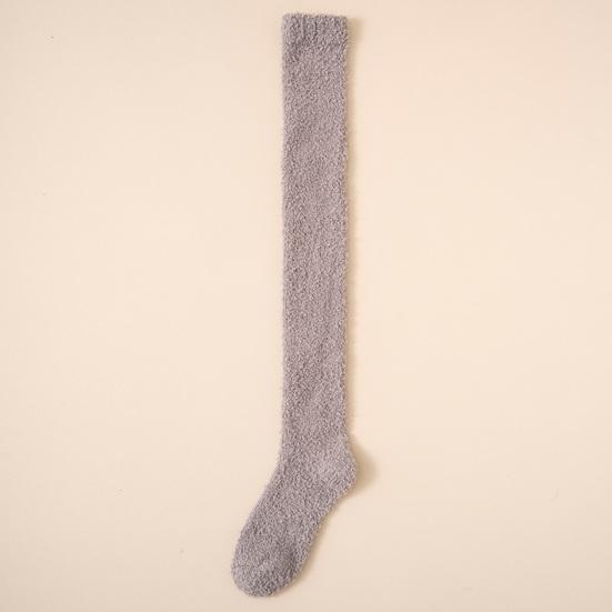Women Thigh High Socks Extra Long Soft Leg Warmers Fuzzy Over Knee Boot Stockings Fleece Warm Plush Socks