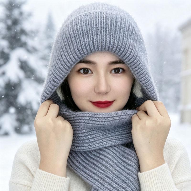 Xiaomi 1-5 шт. Женский зимний набор: шапка и шарф. Теплый ветрозащитный шарф-воротник для катания на лыжах, походов, бега на свежем воздухе, в холодную погоду, для повседневного ношения.