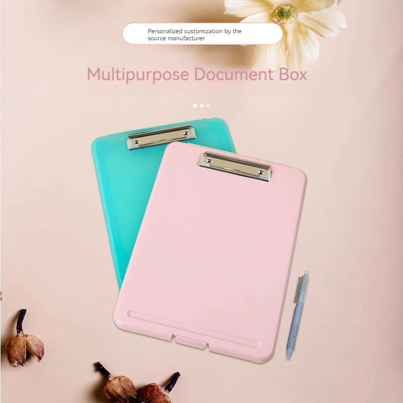 Коробка для хранения документов формата А4 с папкой-зажимом, доской для письма, держателем для школьных канцелярских принадлежностей WordPad, органайзером
