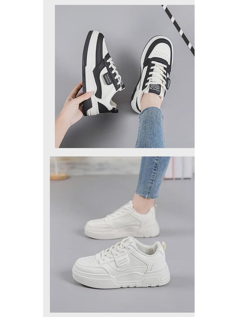 Женские белые кроссовки весна-лето 2025: Стильные, повседневные, универсальные, увеличивающие рост, нескользящие немецкие кроссовки.