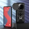KEYSION Shockproof Case for Redmi Note 14 Pro + 5G 14 5G Slide Camera Protection Ring Stand Phone Back Cover for Xiaomi POCO X7