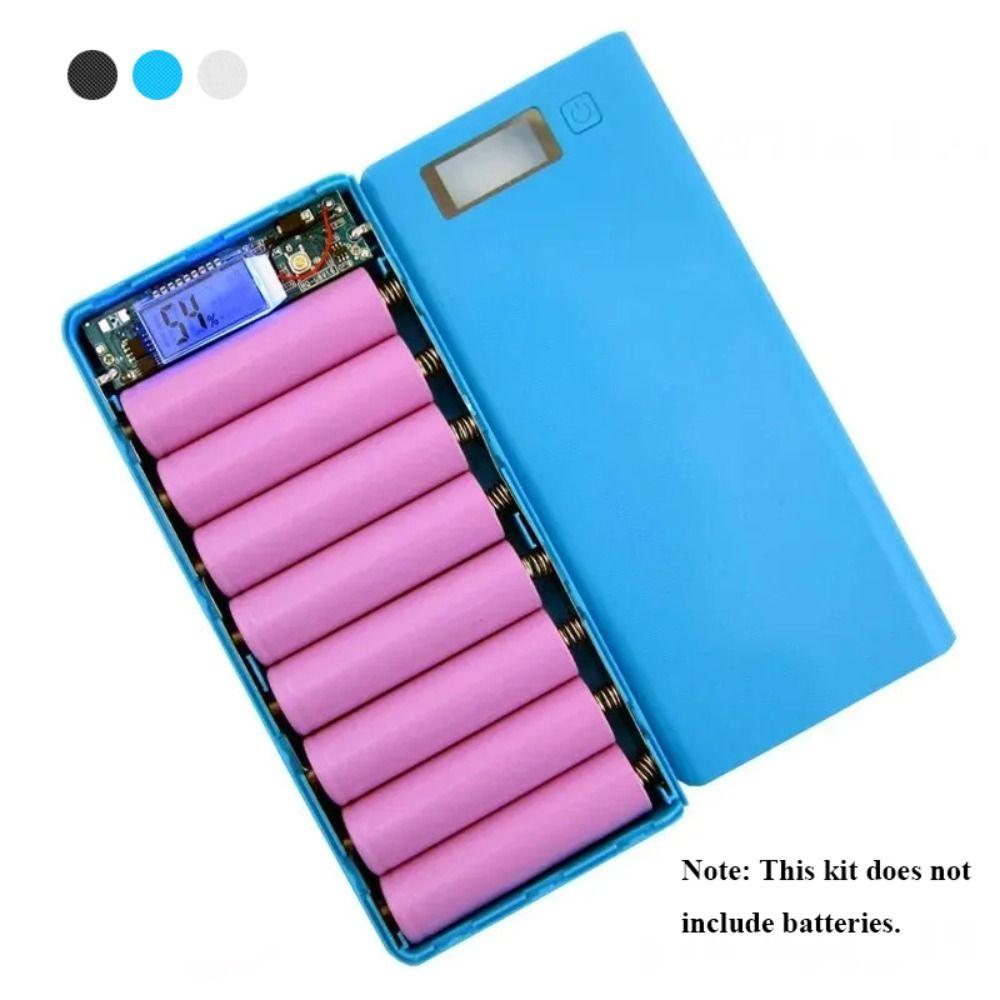 Cold Light Screen Battery Holder 8*18650 Charging Storage Case Mobile Phone Charger Shell Case