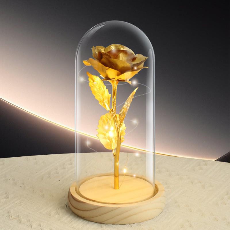 Подарочная коробка с гвоздикой из золотой фольги - 24-каратная золотая роза для китайского Дня святого Валентина