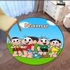 Custom Name Turma da Monica Printed Round Rug Carpet Chair Rug Area Rug Entryway Doormats,for Office Chair Living Room Bedroom Kitchen Room.