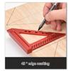 Layout Measuring Tool Multi Angle Measuring Ruler 22.5/30/45/67.5 Degree Triangle Ruler Woodworking Square Protractor