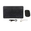Wireless Keyboard Mouse 2.4G Bluetooth Dual Mode Rechargeable Portable External Silent 10in Black
