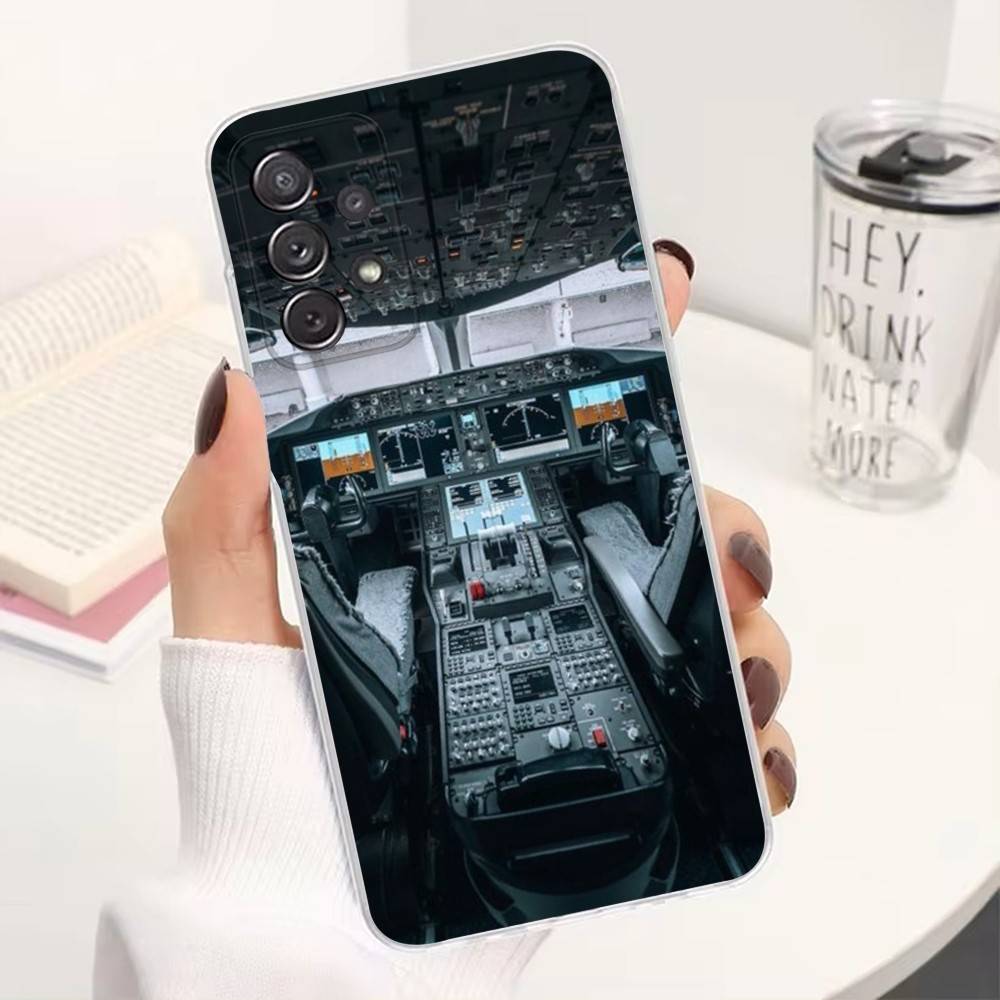 Авиационный прибор для Samsung A30,71,51,S9,10,20,Ultra,S22,23,21,Plus,FE,Lite, Прозрачный, Силиконовый чехол