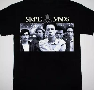 Постер группы Simple Minds Мужская футболка Унисекс Черная Все размеры