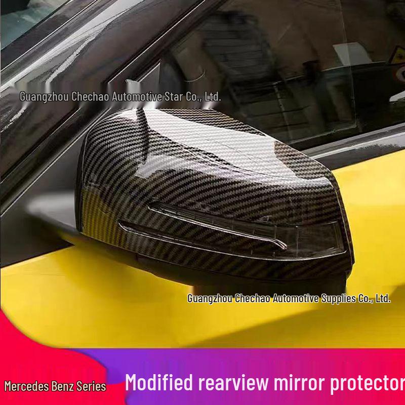 Накладки на зеркала заднего вида из углеродного волокна для Mercedes-AMG A45 2014-2018 - Стиль "Рог"