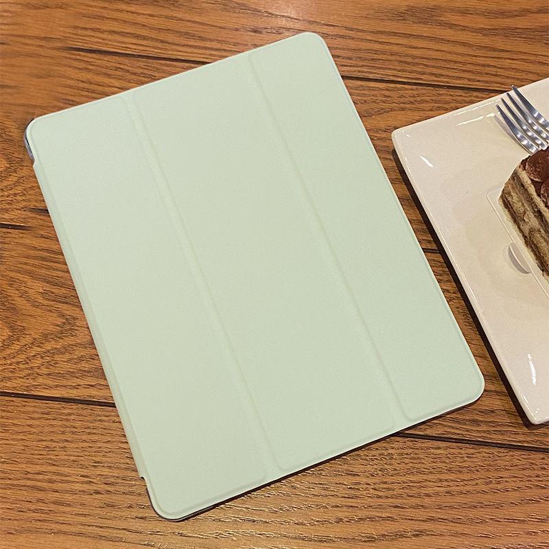 Для iPad pro 11 12,9 2018/2020/21/22 чехол Новый многоцветный сплошной цвет силиконовый плоский защитный чехол Air1/2/3/4/5 тройной складной клапан с гнездом для ручки