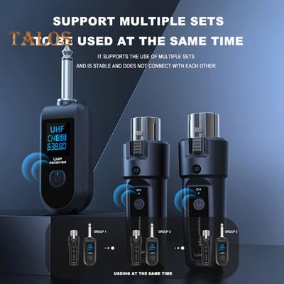 Беспроводной микрофонный преобразователь XLR передатчик и приемник с позолоченным разъемом Динамический микрофонный адаптер для аудиомикшера Электрогитара Бас