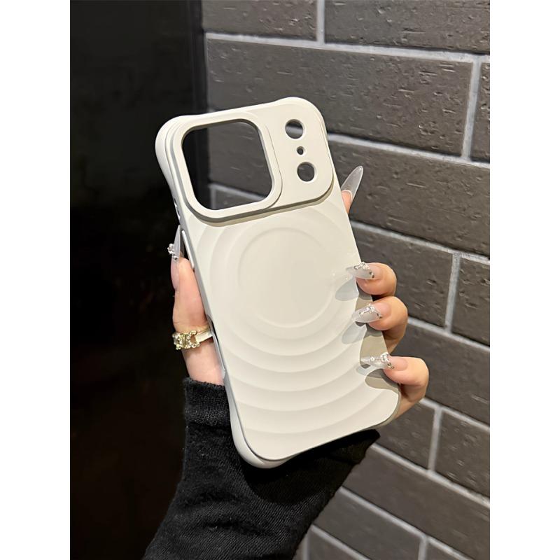Силиконовый чехол с магнитным рисунком в виде волн, полное покрытие, для iPhone 17 iPhone 16 Pro