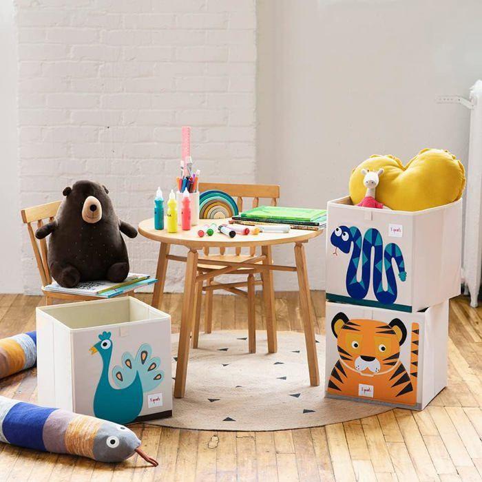 3 Sprouts - Cube de rangement Tigre - ELEMENTS FOR KIDS