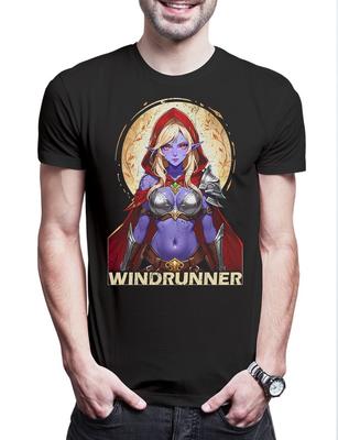Мужская футболка Windrunner Воин Сильваны Эльф Мир Фэнтези Видео